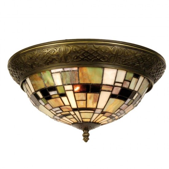 Loftslampe Tiffany glas Ø38cm