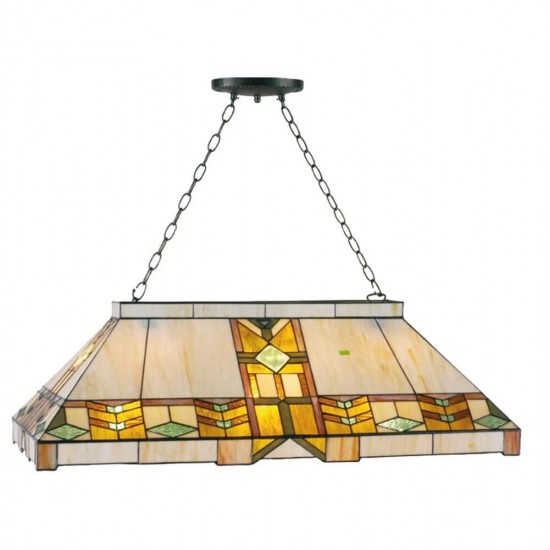 Stor loftslampe Tiffany glas 125cm