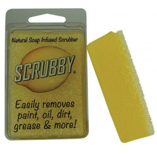 Scrubby Soap Gul Lemon - rengøring til møbler og pensler 100g