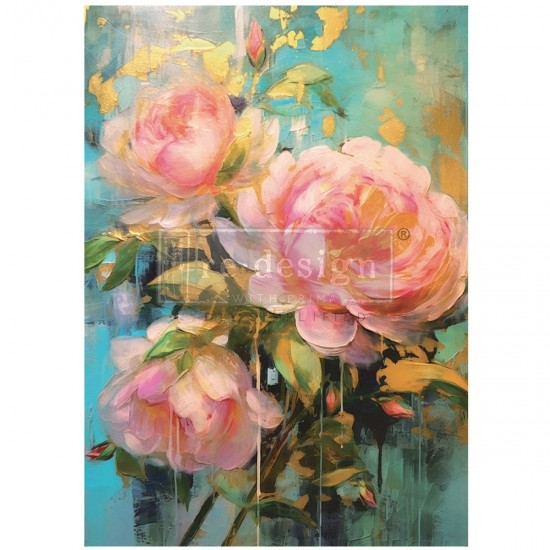 Decoupage Papir - Bold Blooms 59x84 cm