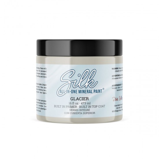 Hvid med gråblå undertone - Glacier 473 ml Silk All-in-one Mineral maling