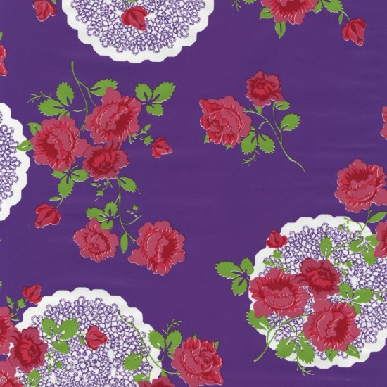 Folie FLOWER AND ORNAMENT PURPLE 45cm x 2m