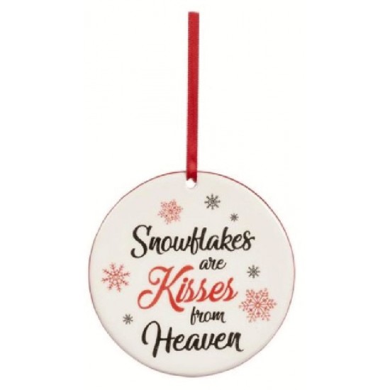 Ornament  Snowflakes are kisses from Heaven - A Christmas Carol