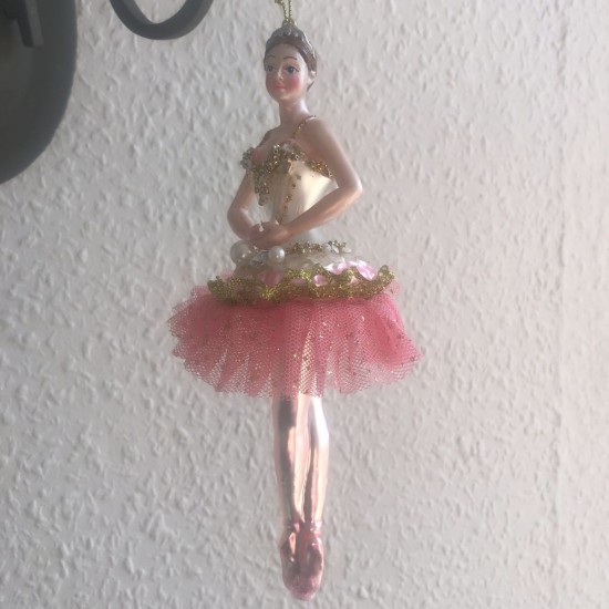 Årets Eksklusive Glaskugle Ballerina 19 cm