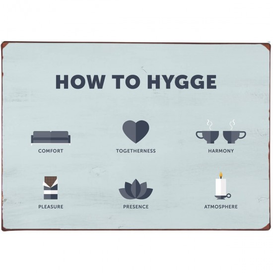 Metalskilt How to Hygge