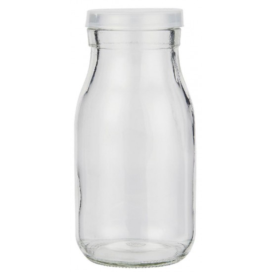 Glas flaske med plastik låg 210 ml