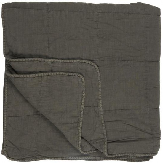 Vintage quilt sengetæppe dobbelt Thunder Grey