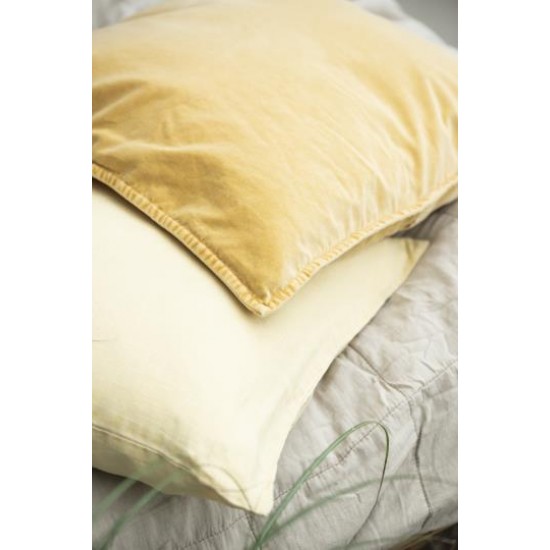 4 stk Luksus Pudebetræk velour - Lemon Drop72cm - 20% rabat