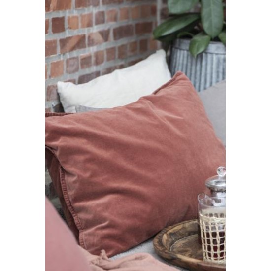 4 stk Luksus Pudebetræk velour - Rust 72cm - 20% rabat