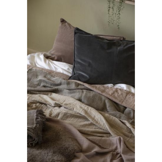 4 stk Luksus Pudebetræk velour - Thunder grey 72cm - 20% rabat