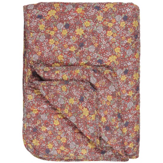 Quilt faded rose med blomster