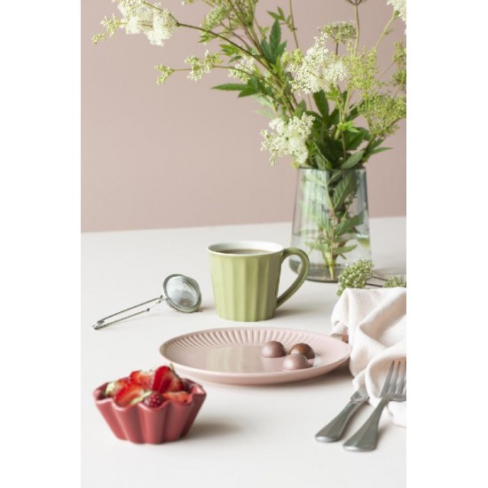 Sæt med 12 Mynte Frokost tallerken Coral Almond Design - 20% rabat