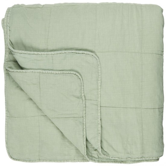 Vintage quilt sengetæppe dobbelt misty jade