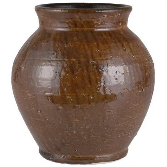 Vase brun glasur Avignon keramik 22 cm