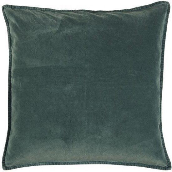 Pudebetræk velour spruce blue 50x50