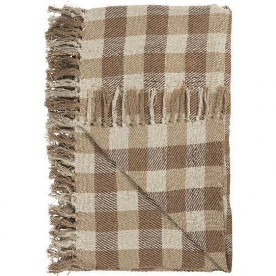 Plaid natur/beige/brune tern