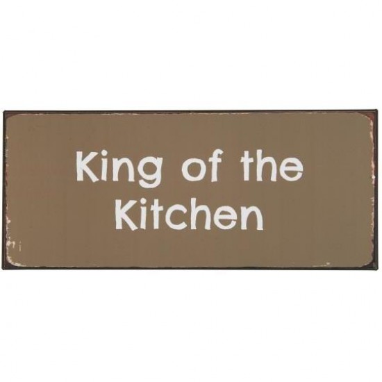 Metalskilt King of the kitchen