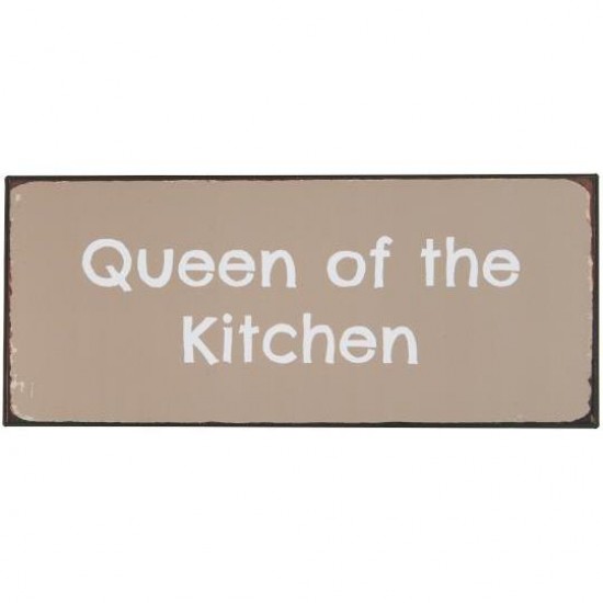 Metalskilt Queen of the kitchen