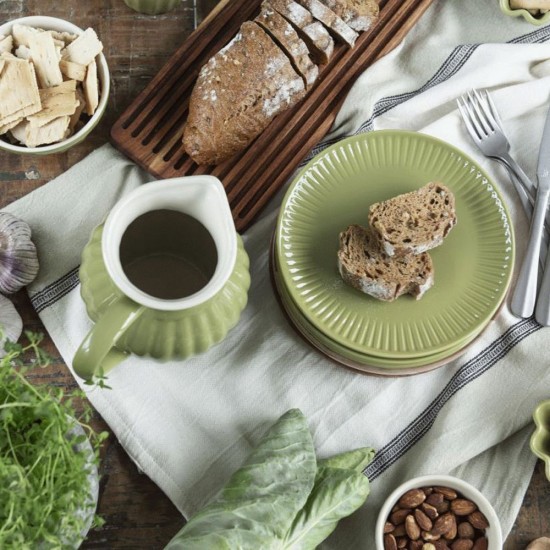 Sæt med 12 Mynte Frokost tallerken Herbal Green Design - 20% rabat