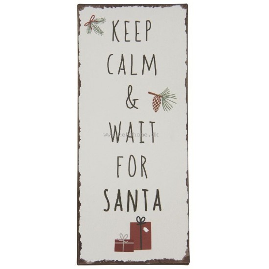 Metalskilt Keep calm & Wait for Santa