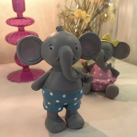 Elefant i short 13 cm