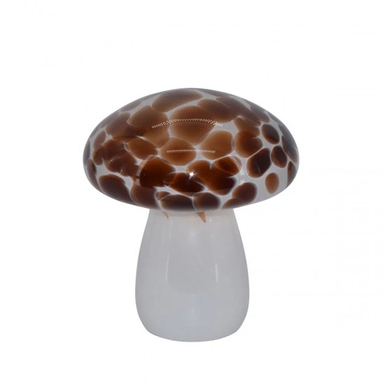 Mushroom Glaslampe med LED cognac