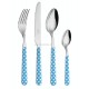 4 dele Bestik til 1 Person Light Blue Polka Dots