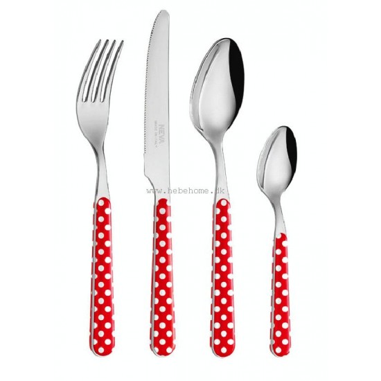 Gratis Palet & 24 dele Bestik til 6 Personer Red Polka Dots