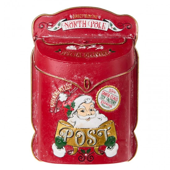 Jule postkasse 27x39 cm - Christmas carol