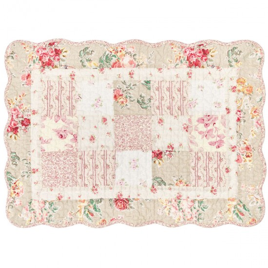 Patchwork Dækkeserviet Rektangulær 30x50 cm Romantic Roses