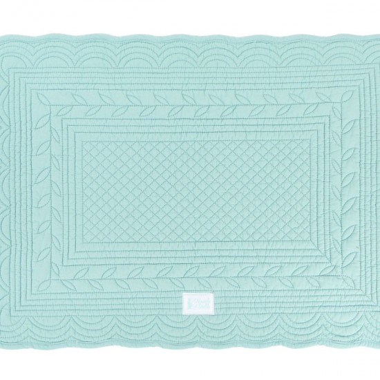 Sæt med 6 Dækkeservietter quiltet tekstil Sunday tiffany 33x50 cm