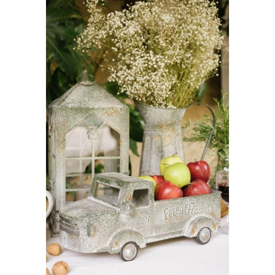 Metal deco truck 41 cm - Herbarium