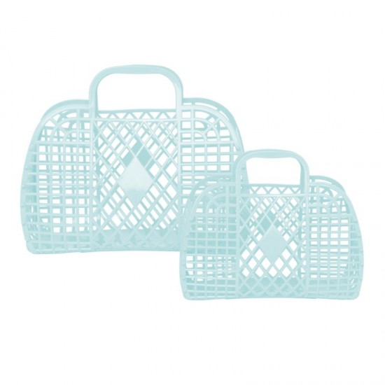 Taske Sun jellies Retro Basket Large pale blue